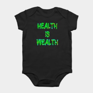 Health is Wealth Healthy Foodies Eating Baby Bodysuit